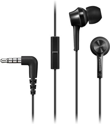 Panasonic RP-TCM115E-K Ergonomiczne Słuchawki Douszne, Czarne