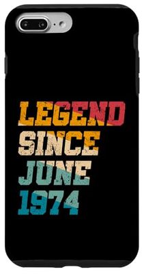 Légende depuis juin 1974 : 51e anniversaire amusant et rétro de 51 ans Coque pour iPhone 7 Plus/8 Plus