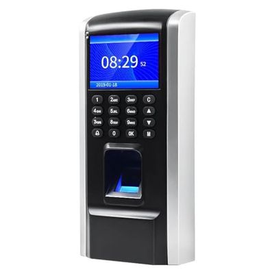 HDWR CTR12 Máquina Fichar de Asistencia Biométrica, Grabadora de Registro para Empleados, Sistema Biométrico Avanzado de Huella Dactilar, Contraseña y Tarjeta RFID 125kHz, Control Horario Empleados