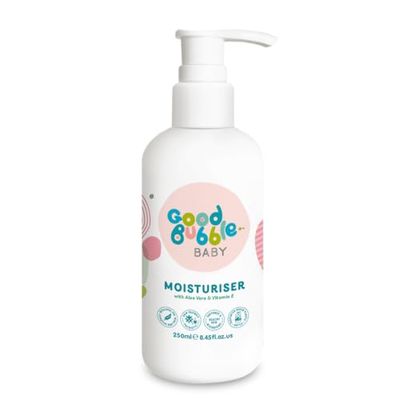 Good Bubble Baby Moisturiser with Aloe Vera & Vitamin E - 250ml Moisturiser for Sensitive Skin – Aloe Vera Moisturiser with Skin Friendly Prebiotic for Kids Skincare