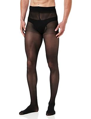 GLAMORY Support 40 Collant di Sostegno da Uomo, Nero, XXL Große Größen Men's