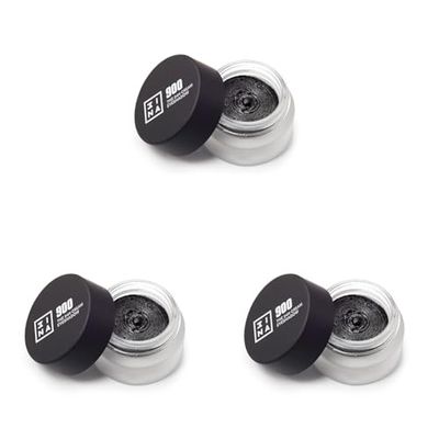 3INA MAKEUP - The 24h Cream Eyeshadow 900 - Noir - Fard à paupière crème longue durée 24h - Nuances mates et chatoyantes - Haute pigmentation - Formule waterproof - Vegan - Cruelty Free (Lot de 3)