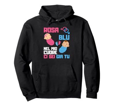 Gender Reveal Party Baby Shower Maschio o Femmina Festa Felpa con Cappuccio