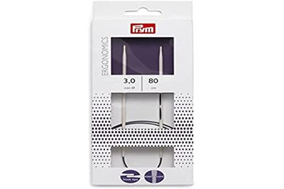 Prym 215802 Aiguille à Tricoter Circulaire prym.ergonomics, 80cm, 3,0mm