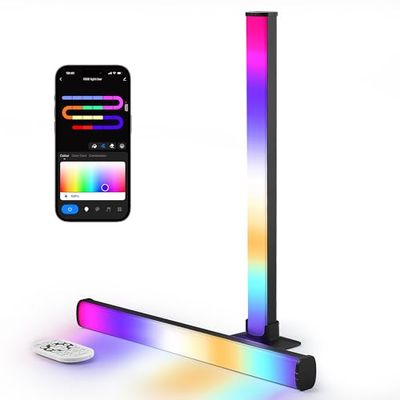 LuminexDesigns Barra LED RGB per TV e Gaming 40cm – Sincronizzazione Musicale e Controllo App per Illuminazione Ambientale e Decorazione