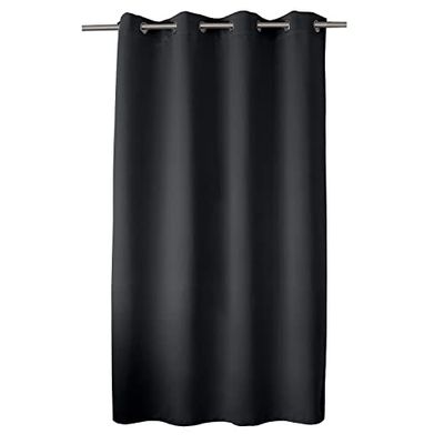 Enjoy Home 2010 grf140180 Cortina opaca com 8 ilhoses, poliéster, cinzento-escuro, 180 x 140 cm