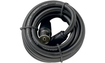 Bulk Hardware BH02559 Co-axiale kabel stekker-naar-bus 2 m, wit