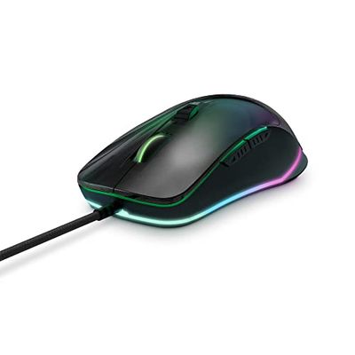 Energy Sistem ES Gaming Mouse ESG M3 Neon (Mirror Effect, USB Braided Câble, RGB LED Light, 7200 dpi