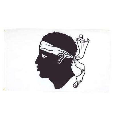 AZ FLAG - Corsica Flag - Large 5x8 Ft - 100D Polyester French Region Of Corse Big Banner with Two Metal Grommets - Fade Resistant - Vivid Colors - 5' x 8' Feet - 250x150 Cm