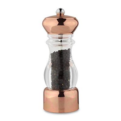 Grunwerg PM-817CU Moulin à Poivre et à Sel en Acrylique et céramique – Cuivre, 17cm