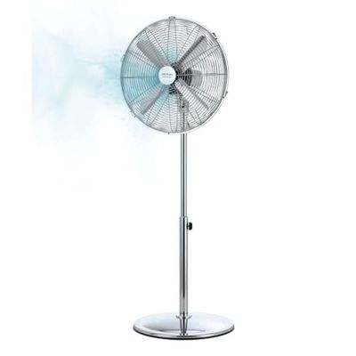 Cecotec EnergySilence 620 Staande ventilator, retrostijl, 50 watt, chroom afwerking, diameter 4 vleugels, 3 snelheden, oscillatie, in hoogte verstelbaar, maximale veiligheid