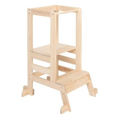 ATMOSPHERA CREATEUR D'INTERIEUR Lea Atmosphera Wooden Observation and Learning Tower, Wood, beige, cm