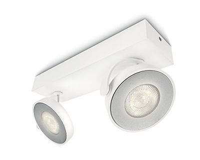 Philips Lighting Clockwork Lampada 2 Faretti LED Integrato Orientabile Integriert, 4.5 W, Alluminio, 2 x 4.5 W