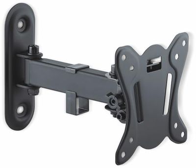 PureMounts FM11-100 Suporte de parede para TV com 33-69 cm (13-27"), VESA: 100 x 100, inclinável: 3°/-12°, orientável +/-90°, distância da parede: 65-200 mm, carga máxima: 25 kg, preto