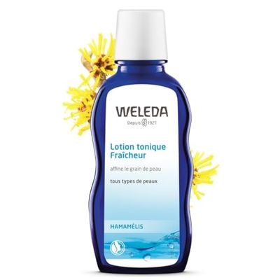 Weleda Tonico Viso Ravvivante Acqua di Hamamelis, rinfresca la pelle, affina i pori e migliora l'aspetto cutaneo, fragranza fresca e piacevole (1X100 ml)