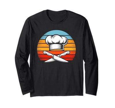 Retro Cappello da chef Coltello Cucina Cuoco Cuochi Cuoche Maglia a Manica