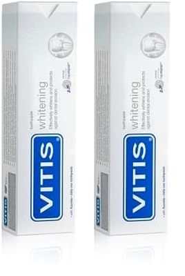 VITIS® Whitening Dentifricio - Sbianca e Protegge lo Smalto, 100m (Confezione da 2)