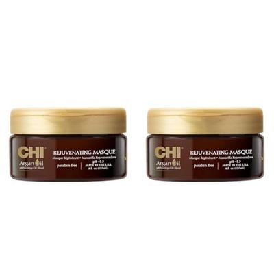 CHI Argan Oil Plus Moringa Rejuvenating Masque, 237 ml (Pack of 2)