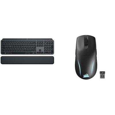 Logitech MX Keys S & Corsair M75 Wireless RGB Souris de Jeu