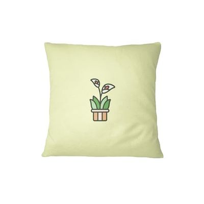 Bona Basics, Funda de cojín Decorativa,Decoración del hogar, para sofá, cafetería, Tamaño: 45X45 cm, Color: Amarillo Claro