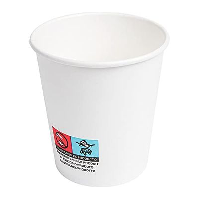 García de Pou 50 Unités - Gobelets Boissons Chaudes 1 Paroi 180 ml 260 plus 18 Pe g/m2, Ø 7,2/5,3 x 7,8 cm Blanc Carton