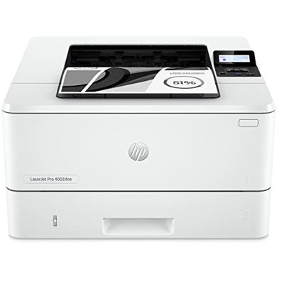 HP Laserjet Pro 4002dne 2Z605E, Stampante a Singola Funzione Laser A4, Monocromatica, Fronte/Retro Automatico in b/n, 40 ppm, HP Smart, 3 Mesi di Piano Toner Instant Ink incluso con HP+, Bianca