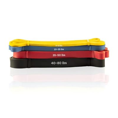 Anchor Gym Set di quattro grandi fasce di resistenza progettate per tutti gli esercizi, yoga, powerlifting, allenamento di resistenza, stretching e trazioni assistite