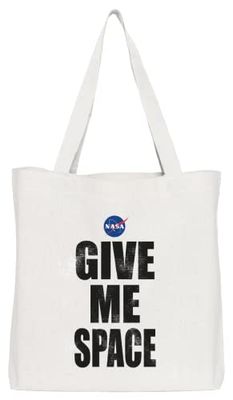 NASA TOTE BAG GIVE ME SPACE", REFERENTIE: BWNASADBB008, WIT, 38 X 40 CM, Wit, Eén maat, Utility