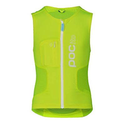 POC POCito VPD Air Vest Casco de esquí para niños, Fluorescent Yellow/Green, S
