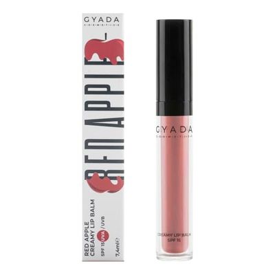 GYADA COSMETICS, Red Apple Crema Lip Balm SPF15-03 Fuji, tono rosa melocotón, tono neutro cálido, bálsamo labial de color con SPF15, protege contra rayos UVA y UVB, nutritivo y repulpante, 7,4 ml
