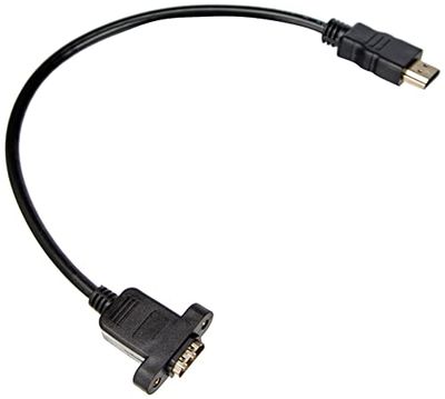 System-S Cabo de extensão de cabo HDMI para HDMI para painel de entrada, 35 cm