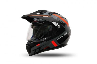 UFO PLAST ARIES CASCO GRÅ/ORANGE XL