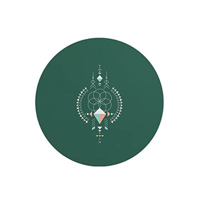 Questo Casa, Round Digital Printed Mouse Pad, Non-Slip Base, for Office and Home, Diameter:22cm