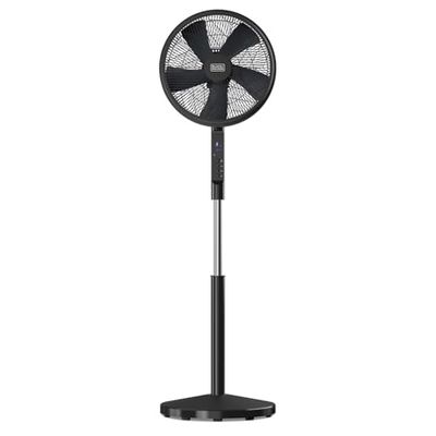 Black+Decker - Staande Ventilator BXEFP51E | 55W | 3 Snelheden | 3 Modi: Natuurlijk | Briesje | Slaap | Verstelbare Hoogte 113-137 cm | Oscillerende Functie | LED Display | Energiezuinig | Stil