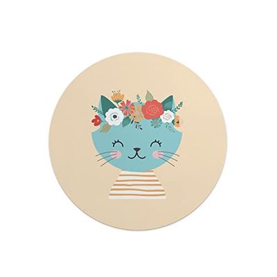 Questo Casa, Ronde digitaal bedrukte muismat, antislip onderkant, voor kantoor en thuis, diameter: 22 cm