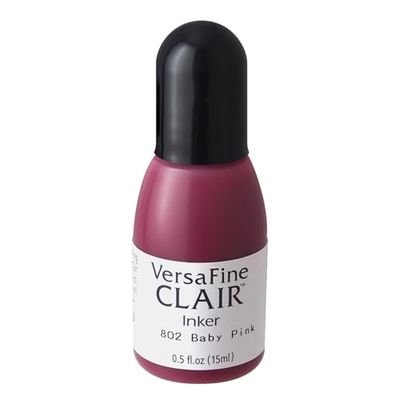 Tsukineko Recharge d'encre – 15 ml – Rose, Baby Pink – Accessoire pour tampon encreur VersaFine Clair, 15ml