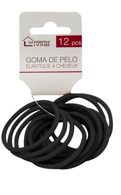 FORNOR 15654 GOMA DE PELO X 12 NEGRA Diam 4.5 cm