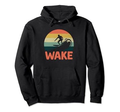 Retro Wake Lake Surf Wakeboarder Wakeboard Wakeboard Wakeboard Felpa con Cappuccio