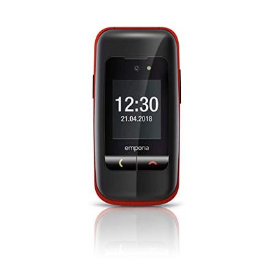 Emporia One Black/Red 2.4" Easy To Use Clamshell 2G – official UK and Ireland version