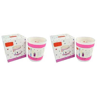 May The Thoughts be With You - 100% Soy Candle - Calming Candle - Lime and Bay - 140g (Pack of 2)