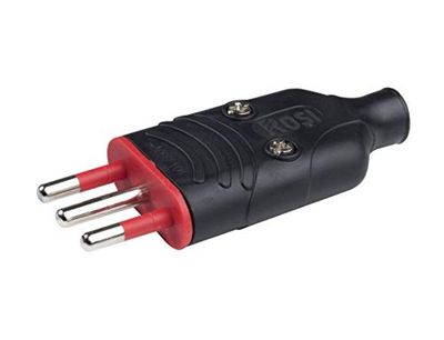stekker. spina 10A zwart.
