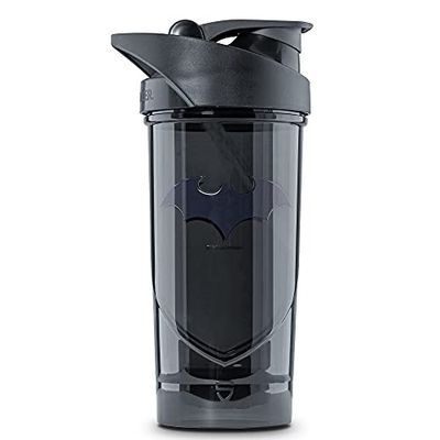 Shieldmixer Hero Pro Classic Shaker Batman Dark - BPA-vrij - Gym Accessoires - Eiwitshaker - Fitness Drinkfles - Zwart - 700ml