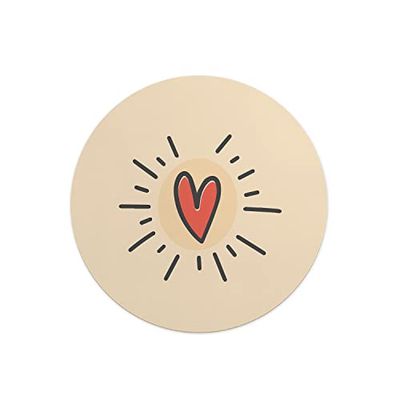 Questo Casa, Round Digital Printed Mouse Pad, Non-Slip Base, for Office and Home, Diameter:22cm