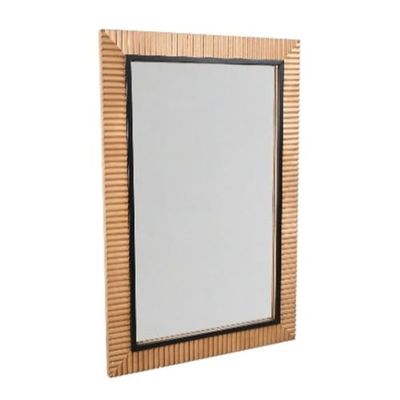 Romimex Espejo de Pared Marrón Abedul Espejo Aglomerado 4 x 117 x 79 cm