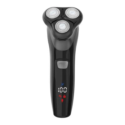 Carmen C81209 Hydra Men’s Professional IPX7 Triple Headed Rotary Shaver with LED Display, 3D Multi-Flex Pivot Rotary Blades with Pop-up Trimmer, Two Speed Settings and 90 Minute Quick Charge, Black