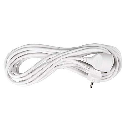 EXPERT LINE -Extentions d'alimentation, Enrouleurs de câbles électriques - Prolongateur électrique avec terre 10m,rallonge électrique avec terre 10m - 16A / 3G1.5mm² - Blanc- Utilisation en intérieur