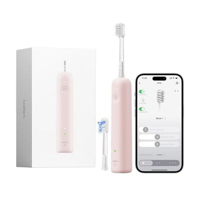 Laifen Wave Special Spazzolino Elettrico Sonico con Oscillazione & Vibrazione Dotato di App, 2 Testine di Ricambio, IP68 Impermeabile, Ideale per Viaggi(Rosa)