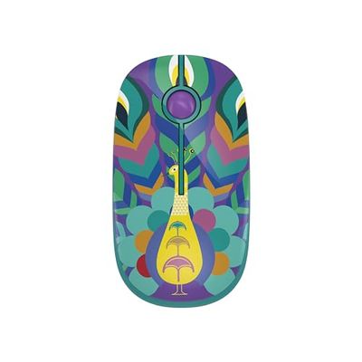 TELLUR draadloze muis met nano USB 2,4 GHz-ontvanger, draadloze muis met stille klik, 1600 DPI, 3 knoppen, Plug & Play, slank en lichtgewicht ontwerp om mee te nemen… (Pauw)