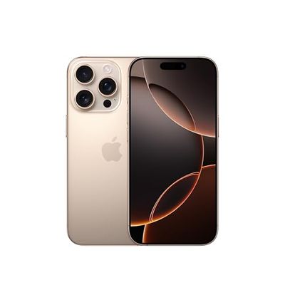 Apple iPhone 16 Pro 128 GB: 5G Mobile phone with Apple Intelligence, Camera Control, 4K 120 fps Dolby Vision and a Huge Leap in Battery Life. Works with AirPods; Desert Titanium