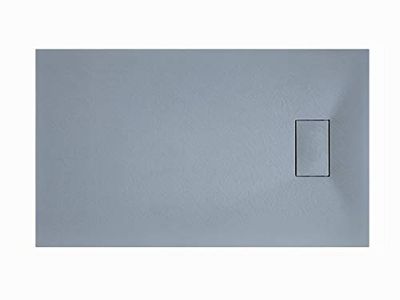 Piatto doccia H.2.6 cm effetto pietra ardesia SMC in resina termoformata. (70x110 H 2.6, GRIGIO CEMENTO STONE PIETRA)